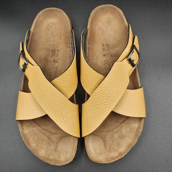 Birkenstock Birki's Dijon Crisscross Slide Sandals - Picture 9 of 10